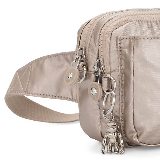 Sacs Kipling Abanu Multi Metallic Convertible Crossbody Bag Beige | FR 1178HA